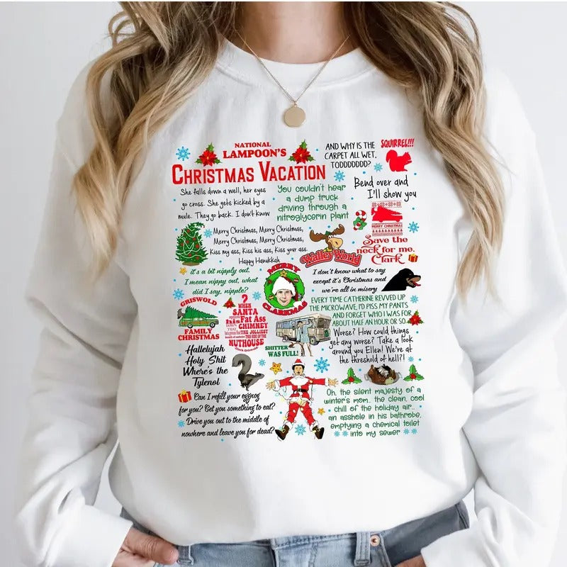 Vacation Rant Shirt Xmas Vacation Quotes Clark Griswold Family X Mas Cotton Fabric Fit Womenswear Bottom Casual T-Shirts