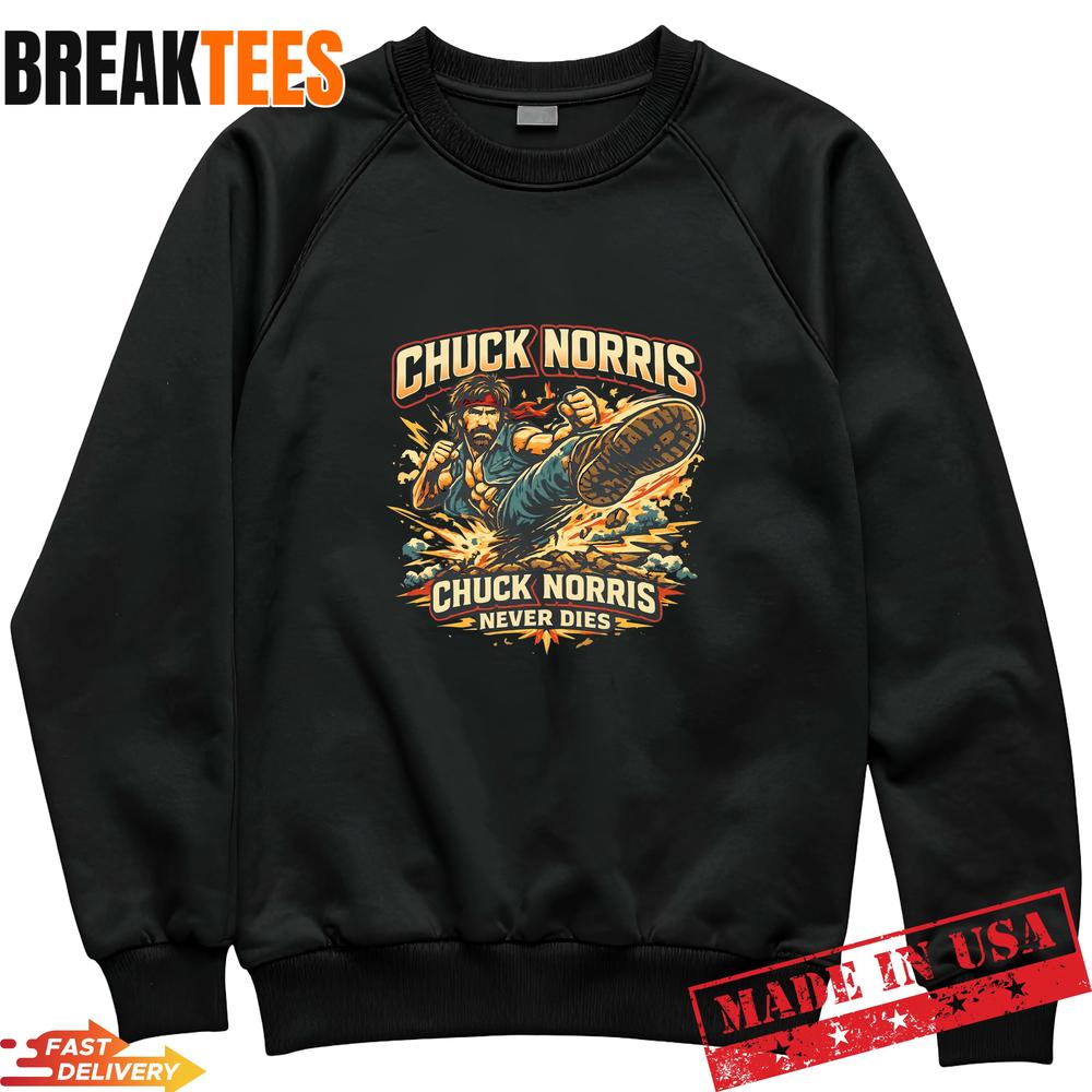 Chuck Norris Never Dies Legend Vintage T-Shirt