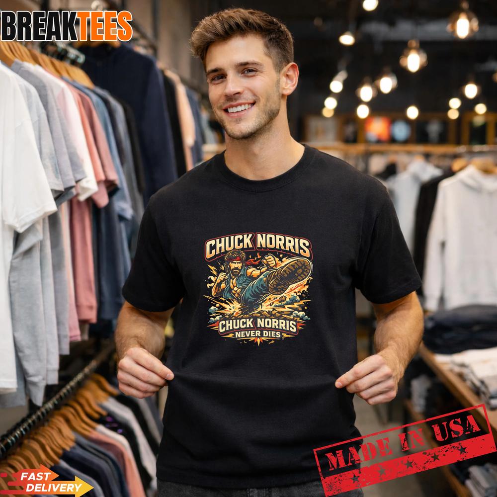 Chuck Norris Never Dies Legend Vintage T-Shirt