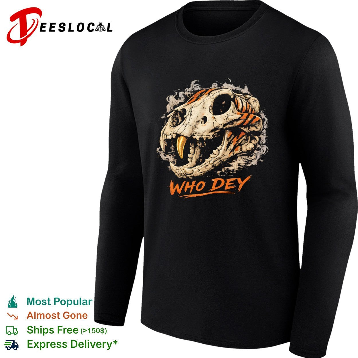 Cincinnati Bengals Who Dey Tiger Skull Football shirt