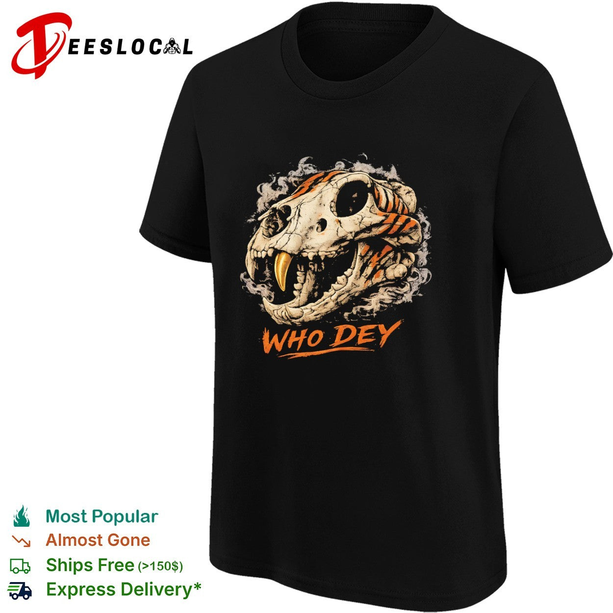 Cincinnati Bengals Who Dey Tiger Skull Football shirt