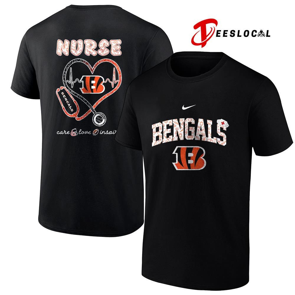 Cincinnati Bengals x Nurse care love inspire logo shirt