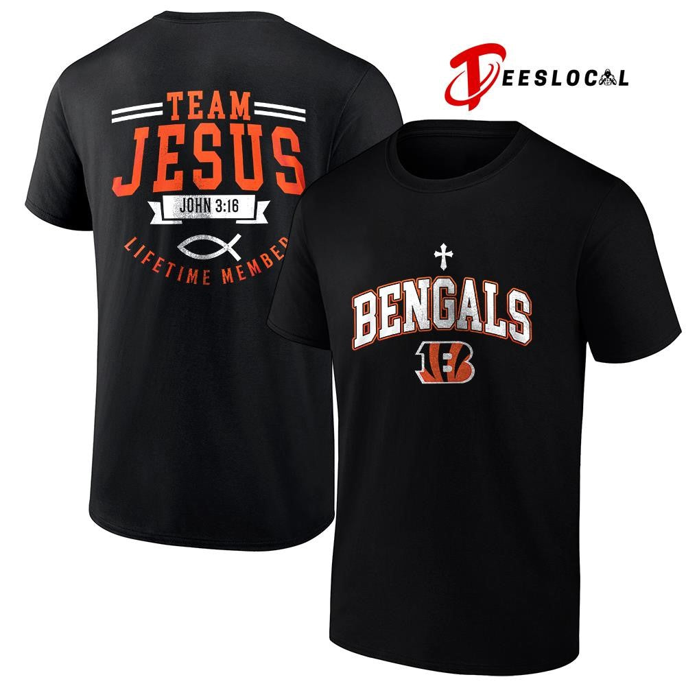 Cincinnati Bengals x team Jesus lifetime member John 3 16 logo shirt
