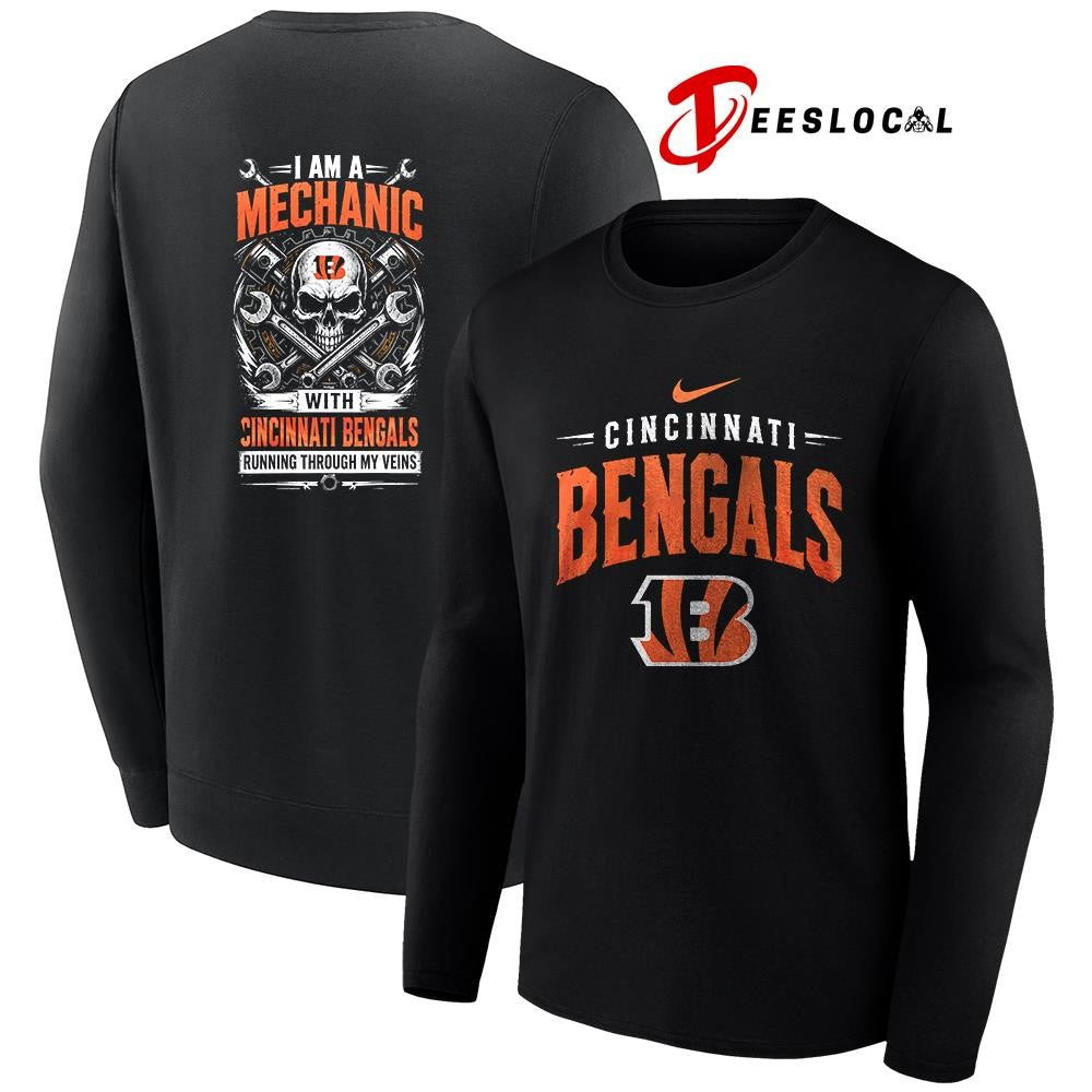 CincinnatiBengalsIamamechanicrunningthroughmyveinsskeletonshirt