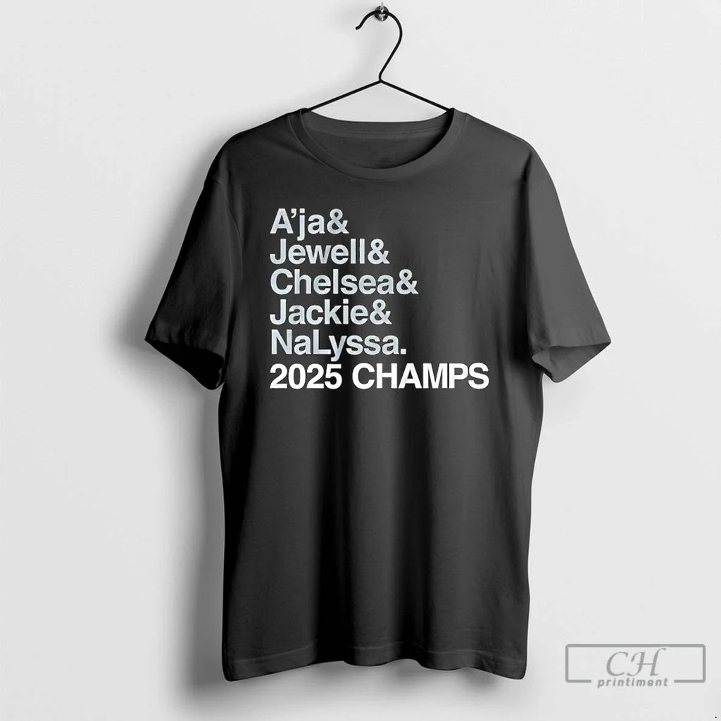 Classic Aja Jewell Chelsea Jackie Nalyssa Las Vegas Aces 2025 Wnba Champs Ornaments T Shirts