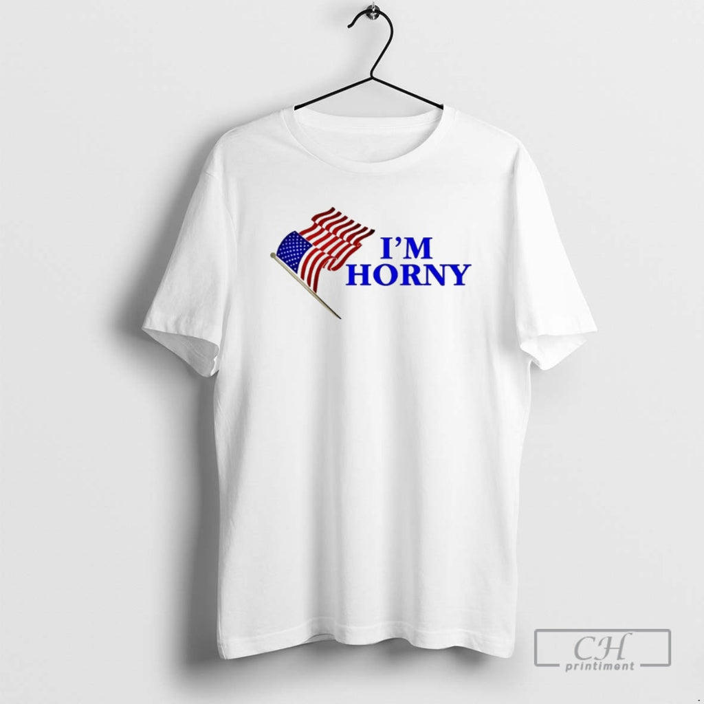 Classic American Flag Im Horny Shirt Sweater