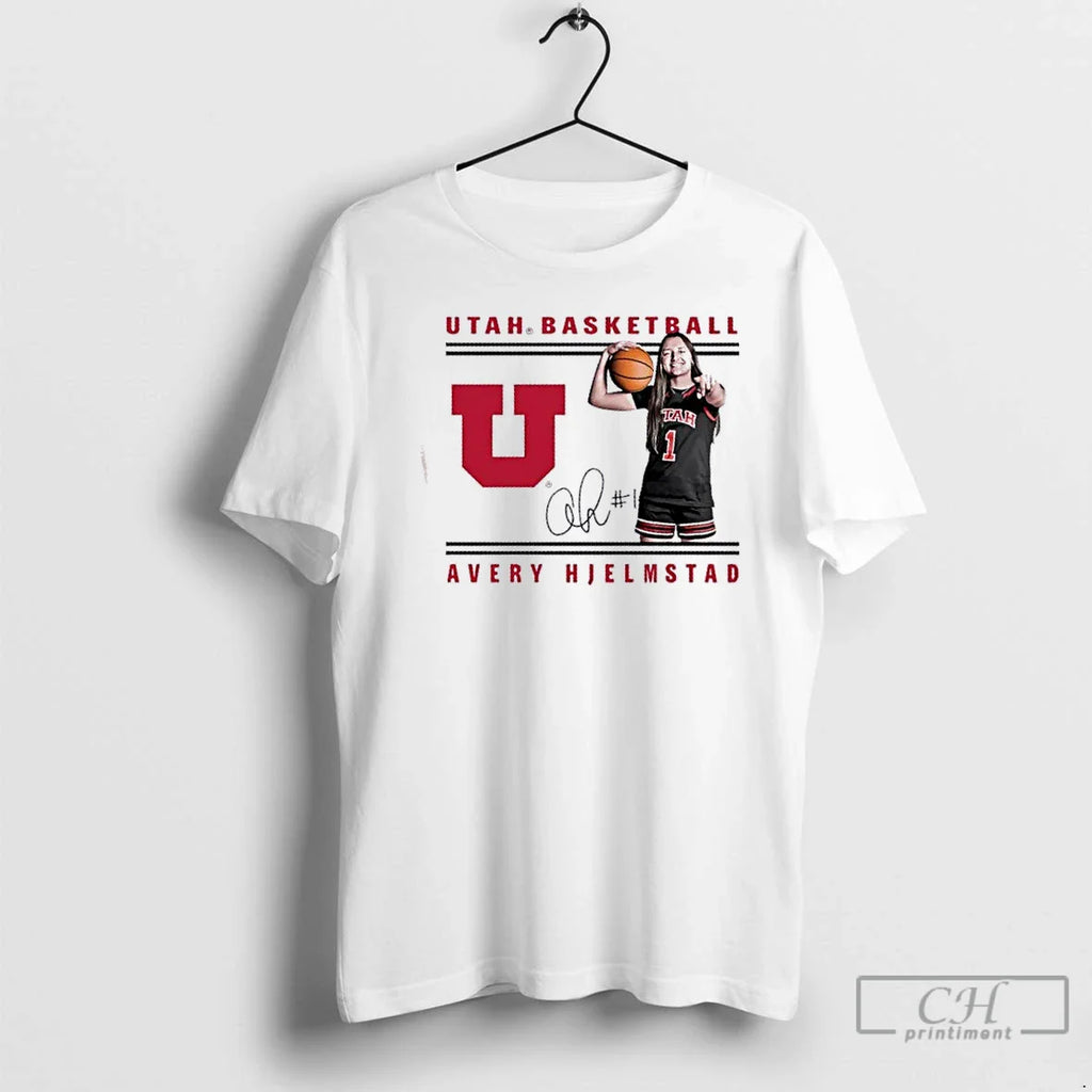 Classic Avery Hjelmstad Utah Women Basketball Signature T Shirts