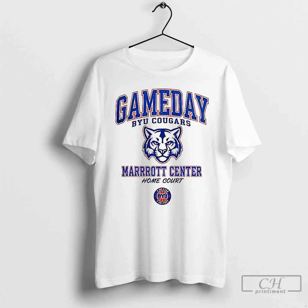 Classic Byu Cougars Basketball Game Day Marriott Center Home Court T Shirts