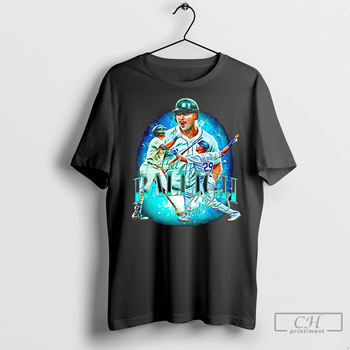 Classic Cal Raleigh Seattle Mariners Baseball Signature Graphic