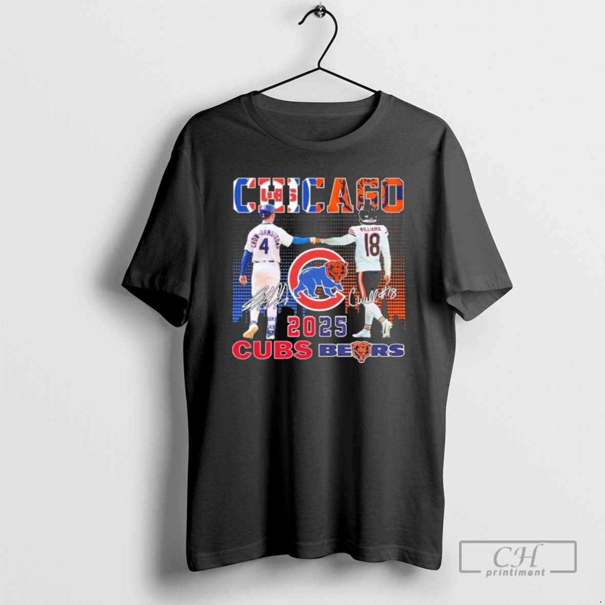 Classic Chicago 2025 Cubs Bears Player Signature Vintage Shirt Sweater