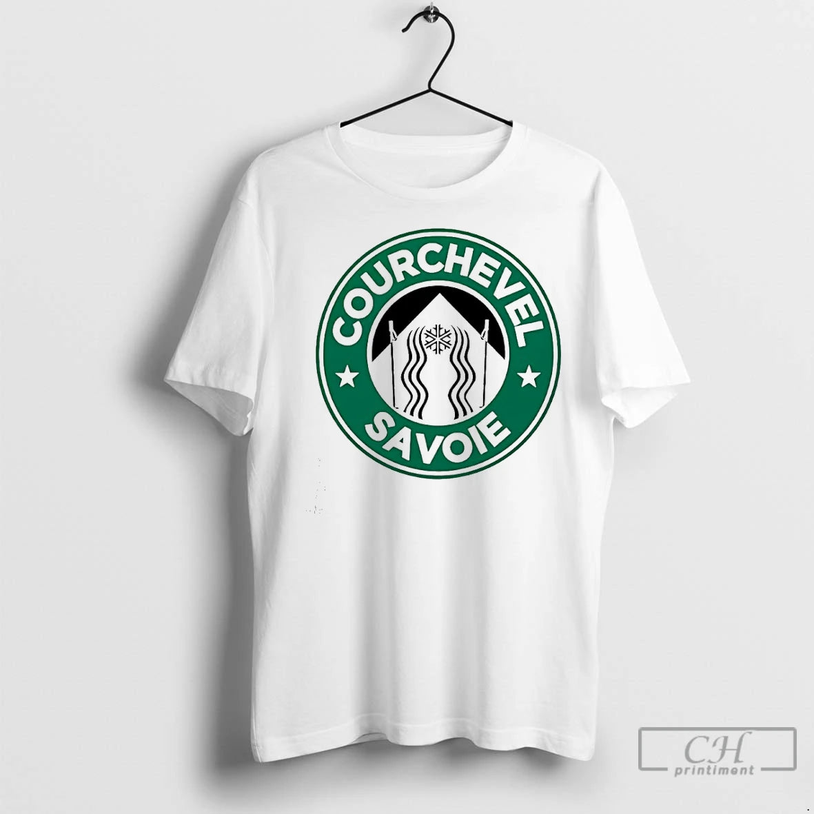 Classic Courchevel Savoie X Starbucks Logo Parody