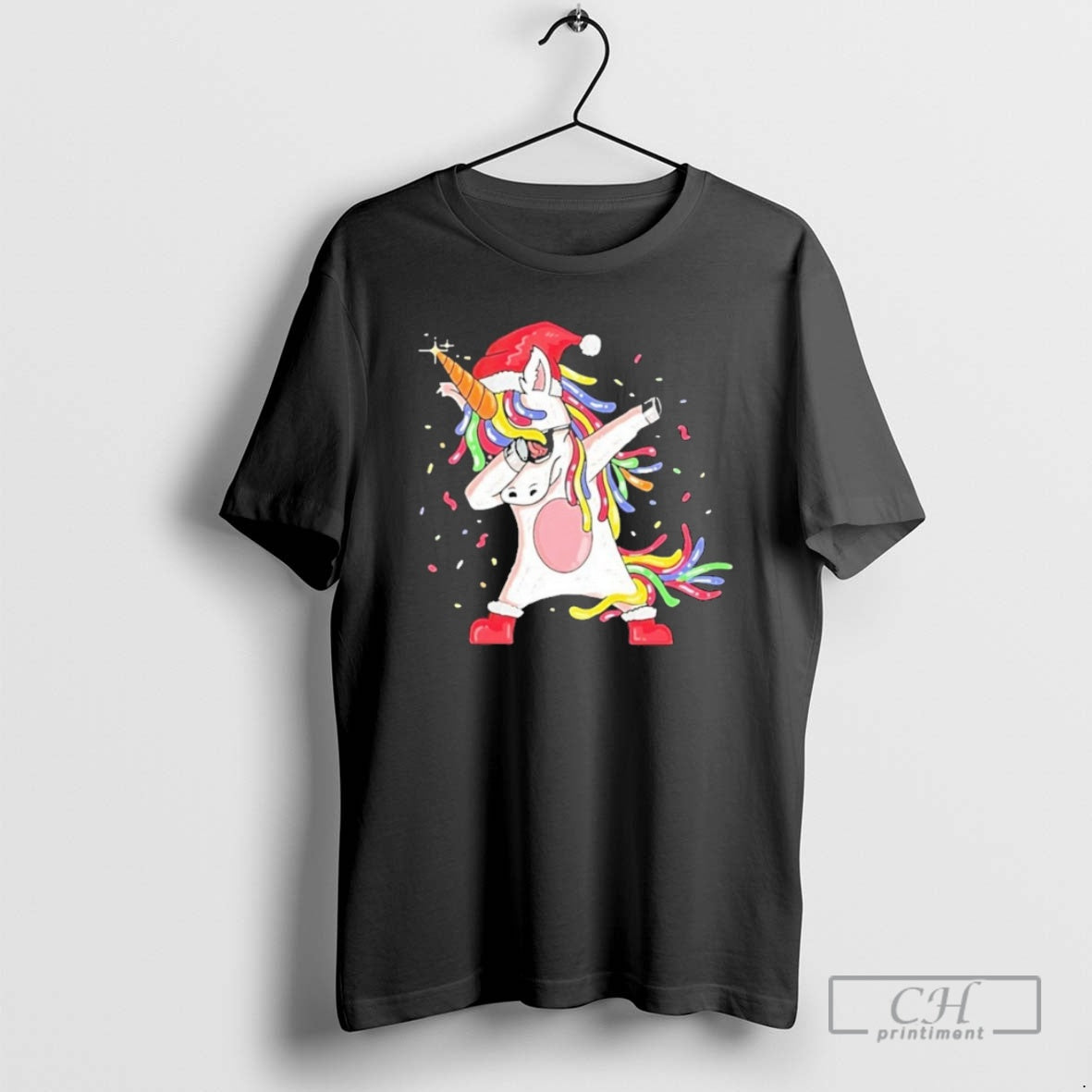 Classic Dabbing Rainbow Unicorn Christmas Party Shirt Sweater
