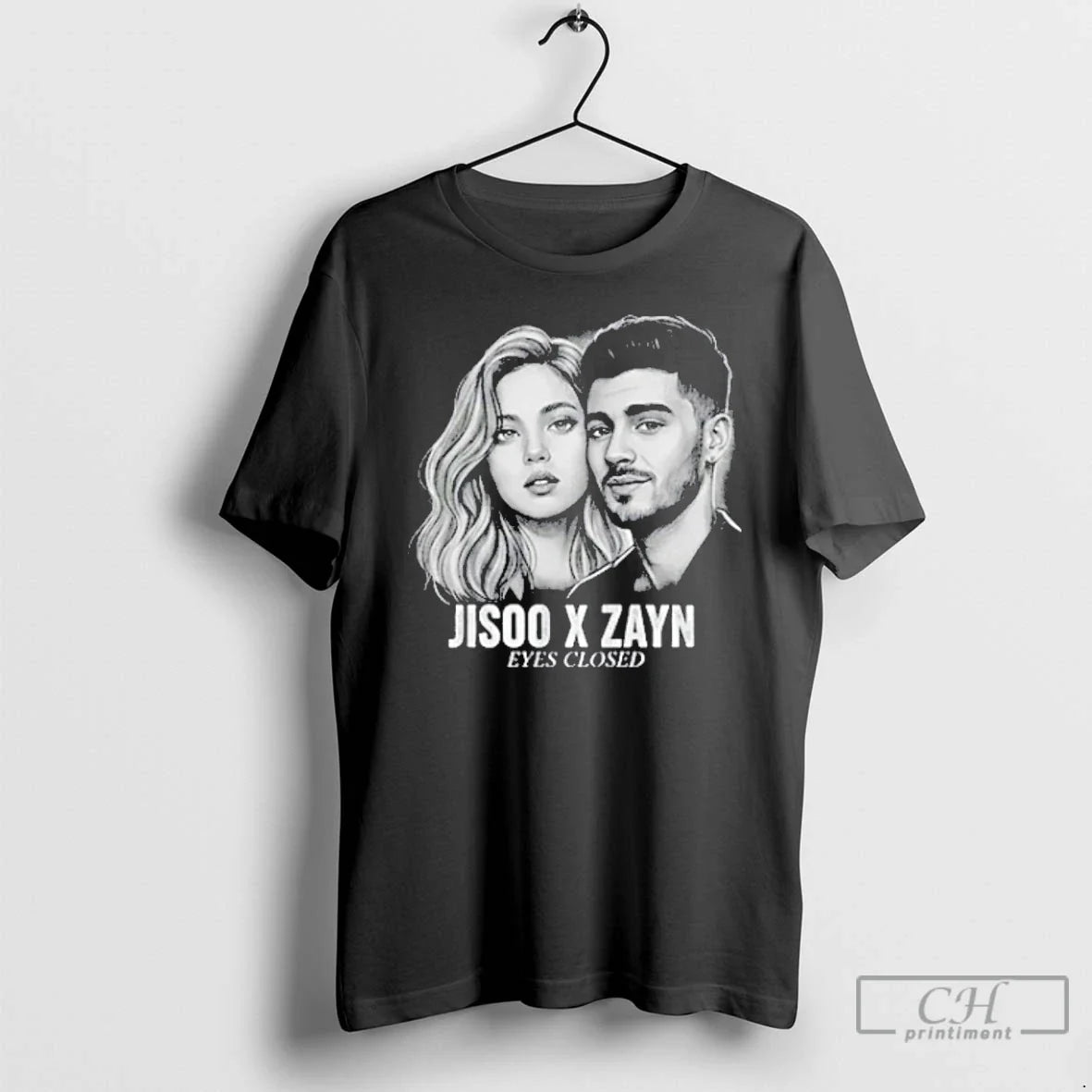 Classic Design Jisoo Zayn Eyes Closed 2025 T Shirts