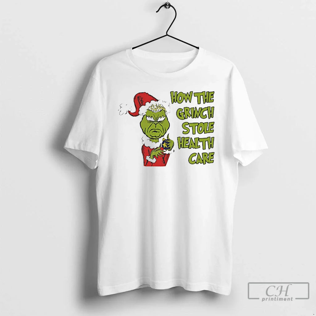 Classic Doug Ford The Grinch Stole Healthcare Christmas White T Shirts