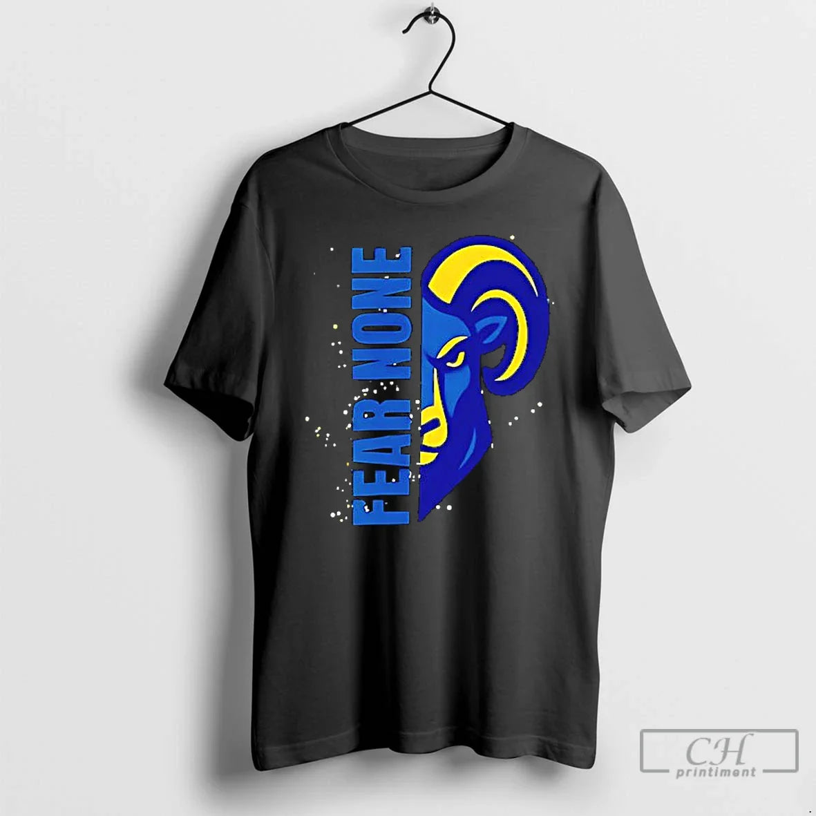 Classic East Coast Rams Fear None Logo T Shirs Sweater