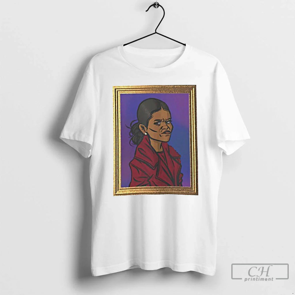 Classic First Lady Caricature Graphic Mens White Tee T Shirts
