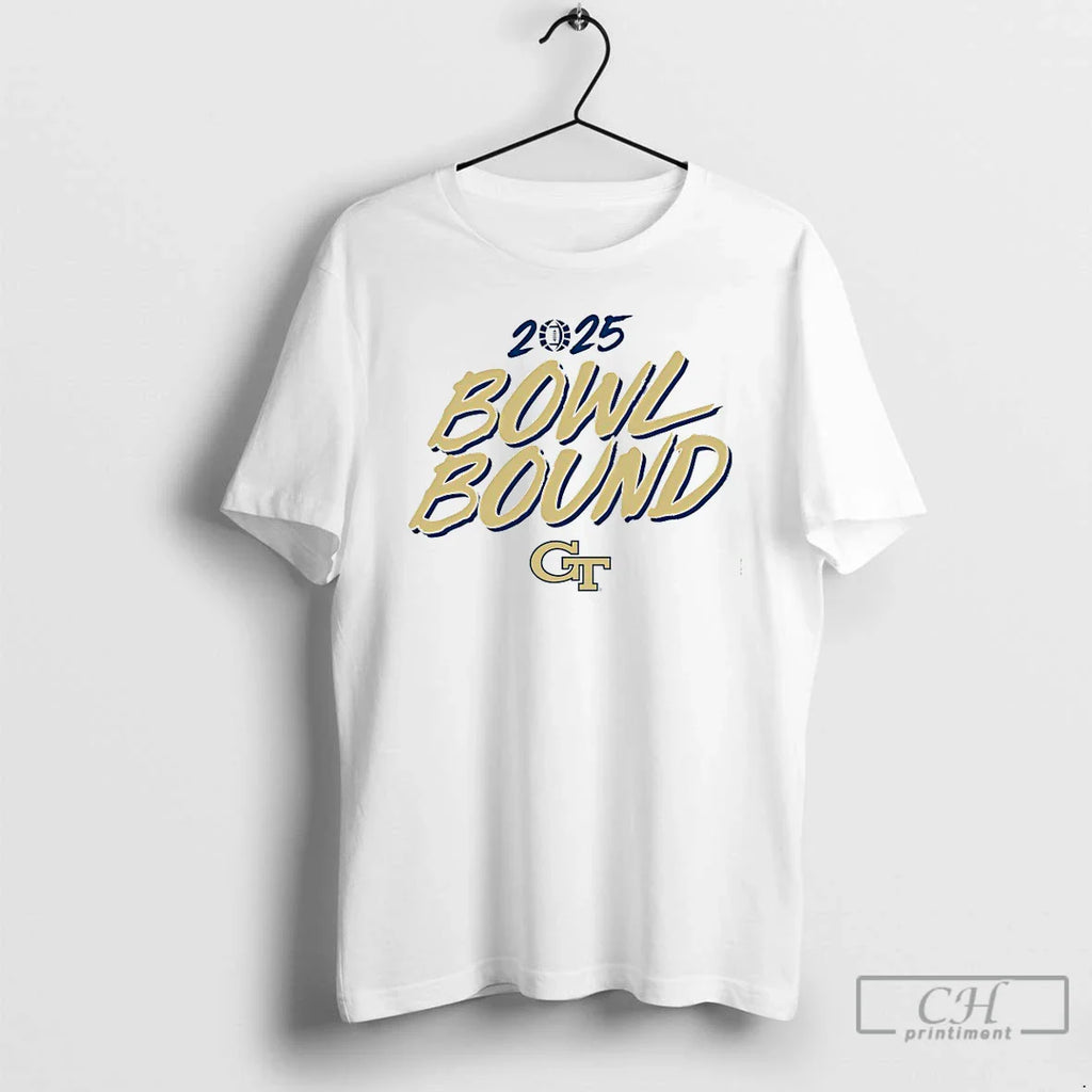 Classic Georgia Tech Yellow Jackets 2025 Bowl Bound Logo T Shirts
