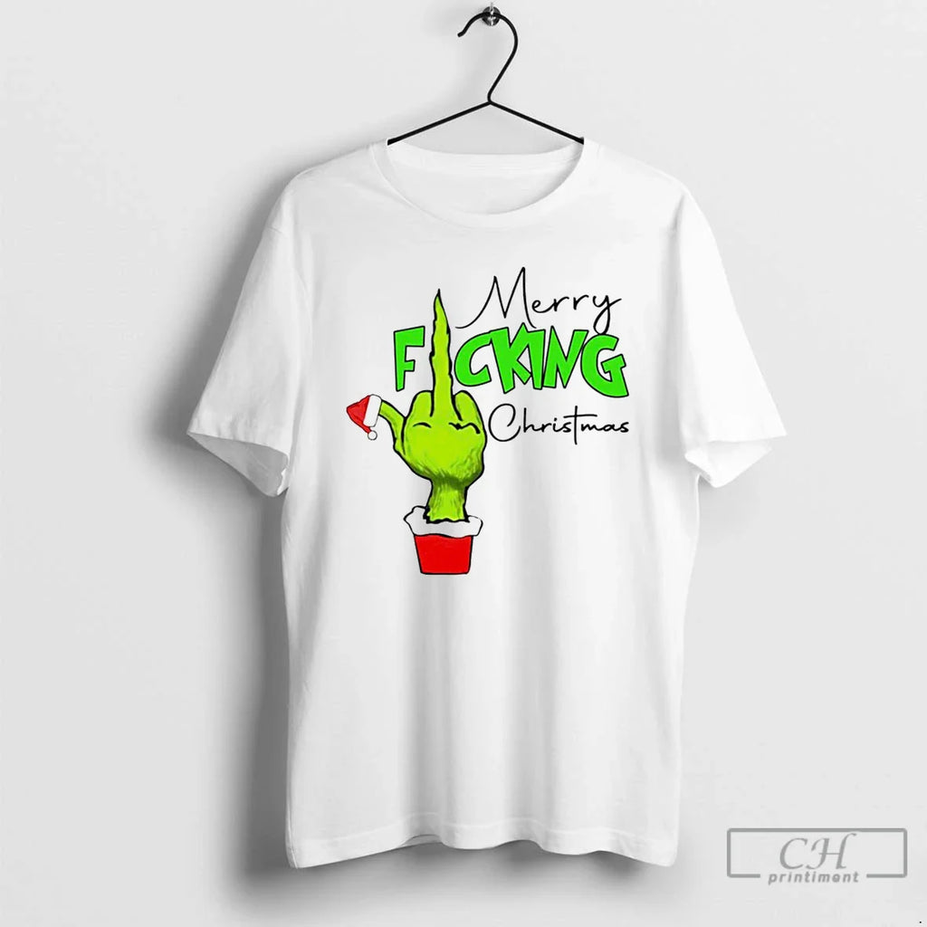 Classic Grinch Merry F Cking Christmas White T Shirts