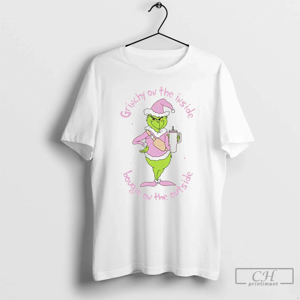 Classic Grinch On The Inside Bougie On The Outside White T Shirts