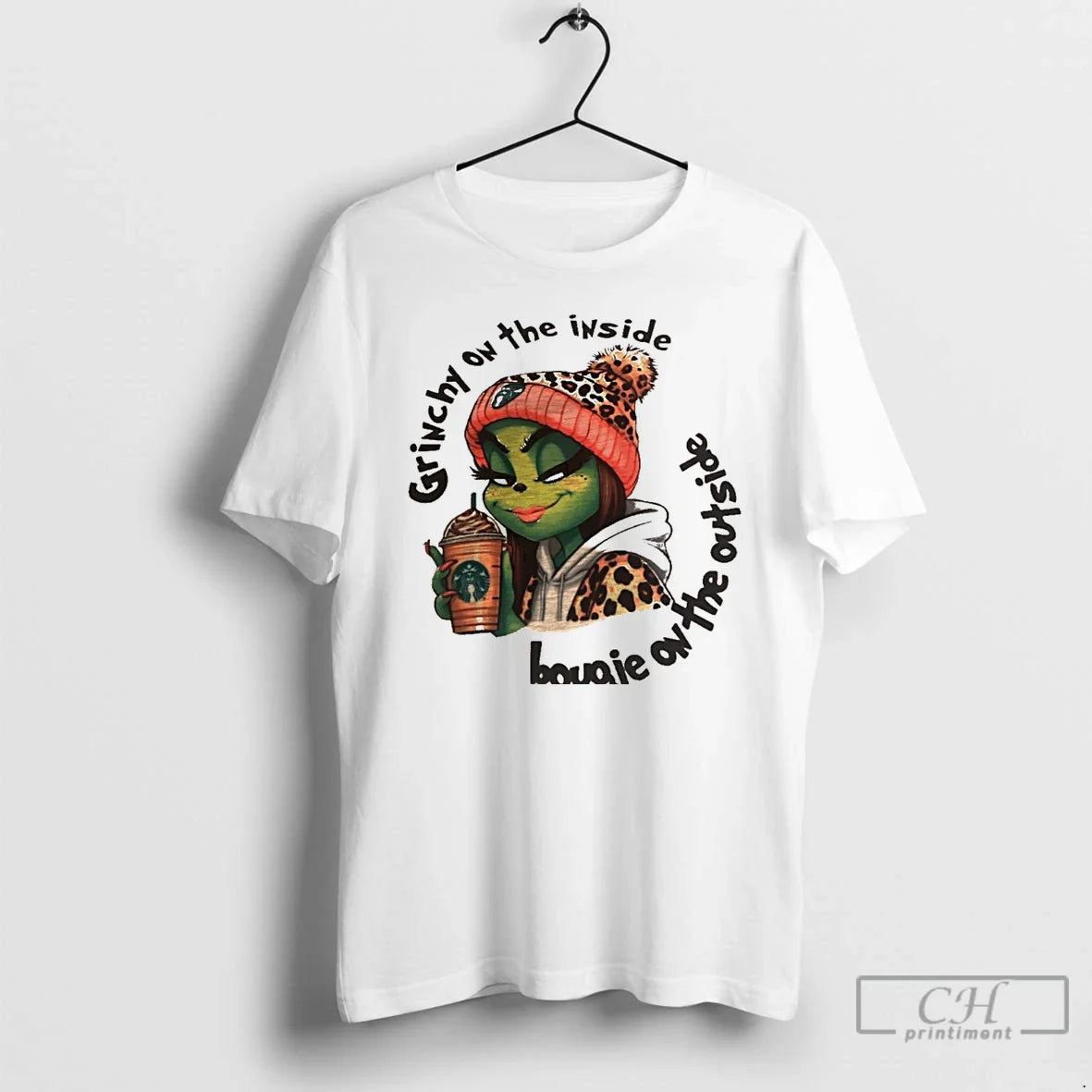 Classic Grinchy On The Inside Bougie On The Outside White T Shirts