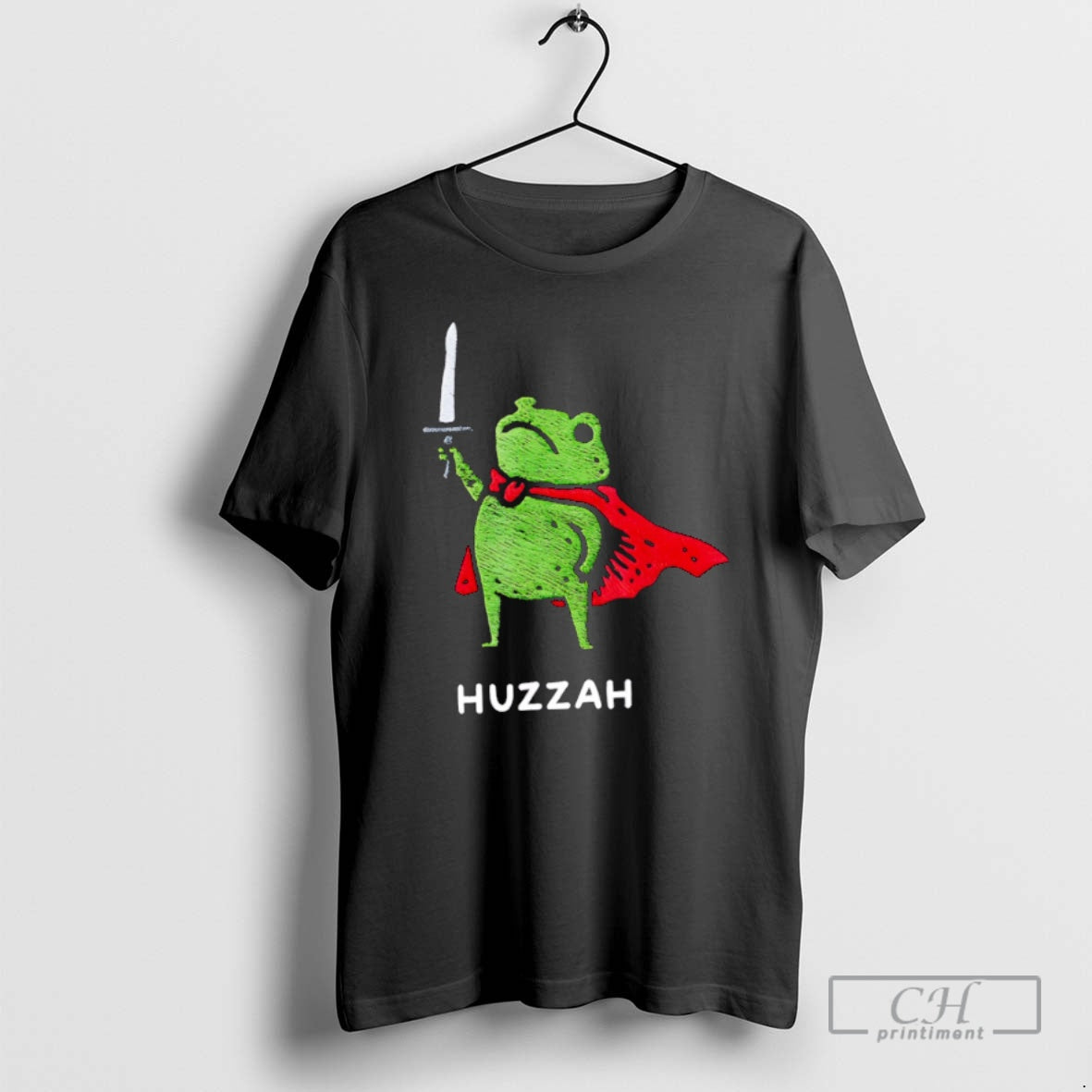 Classic Huzzah Frog Knight Sword Meme Shirt Sweater