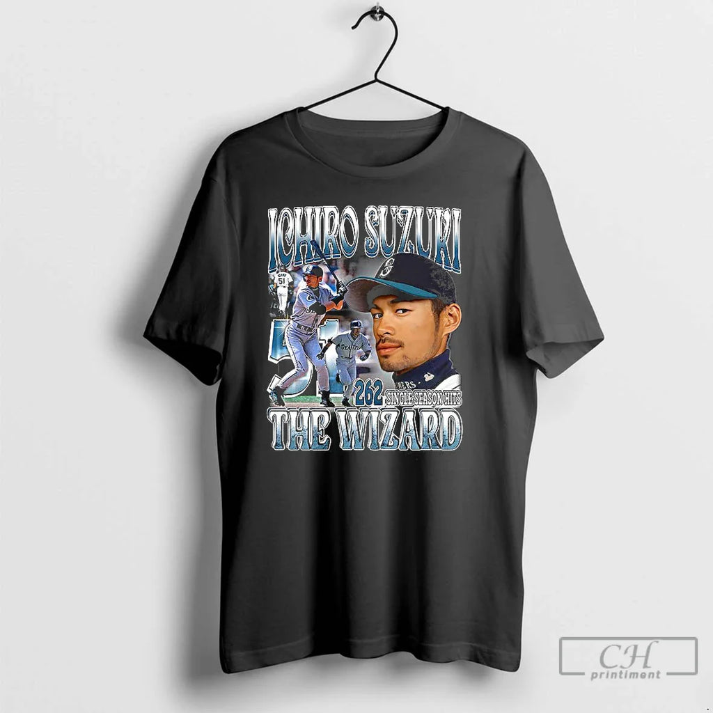 Classic Ichiro Suzuki The Wizard 262 Single Season Hits T Shirts