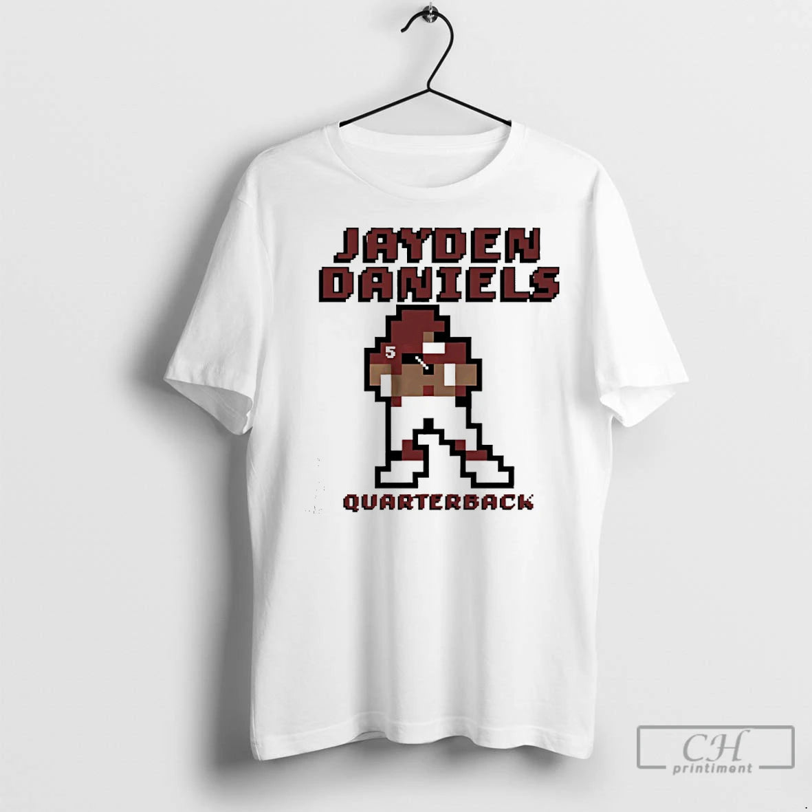 Classic Jayden Daniels Washington Commanders Quarterback Pixel