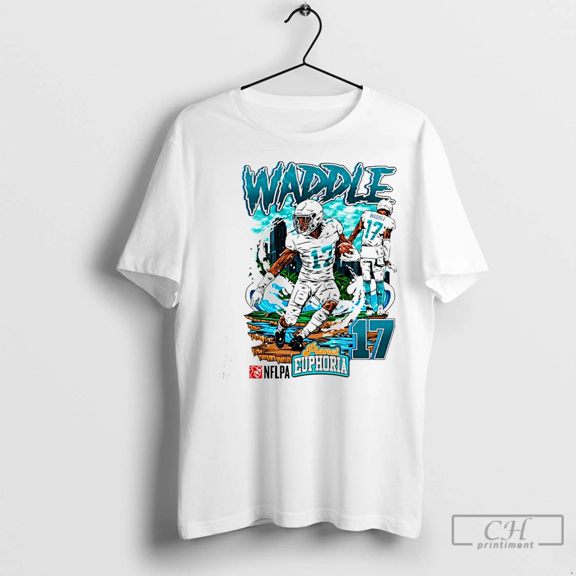 Classic Jaylen Waddle 17 Miami Dolphins Wide Receiver Comic
