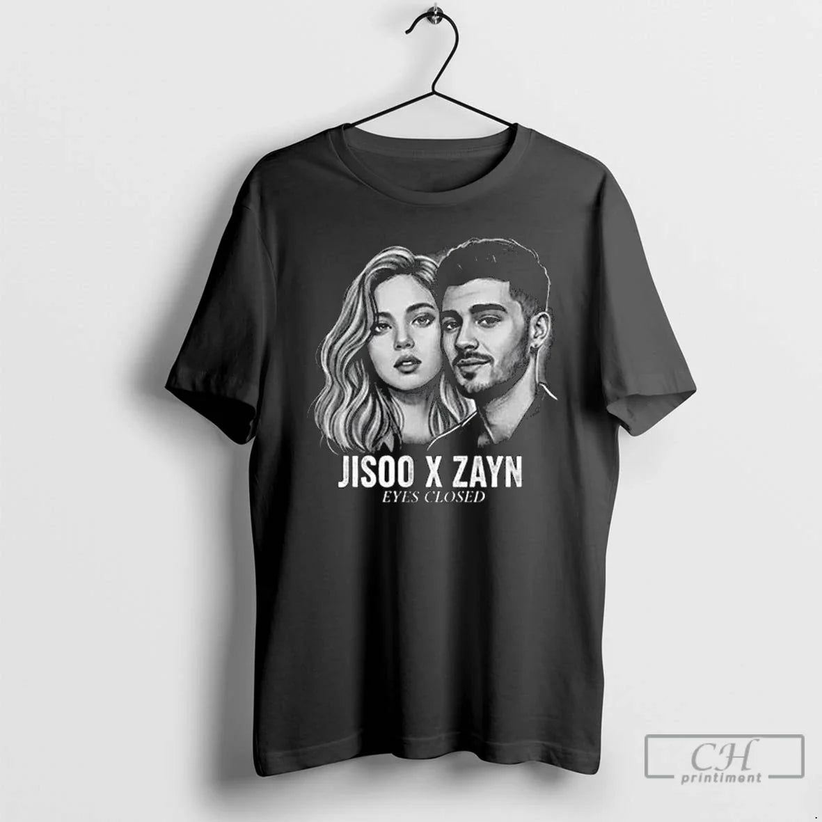 Classic Jisoo X Zayn Eyes Closed Long Sleve T Shirts