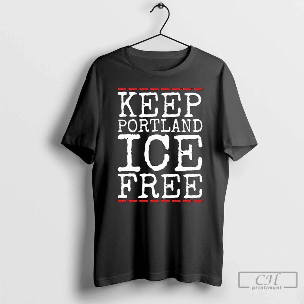 Classic Keep Portland Ice Free Abolish Ice Anti Fascist Long Sleve T Shirts