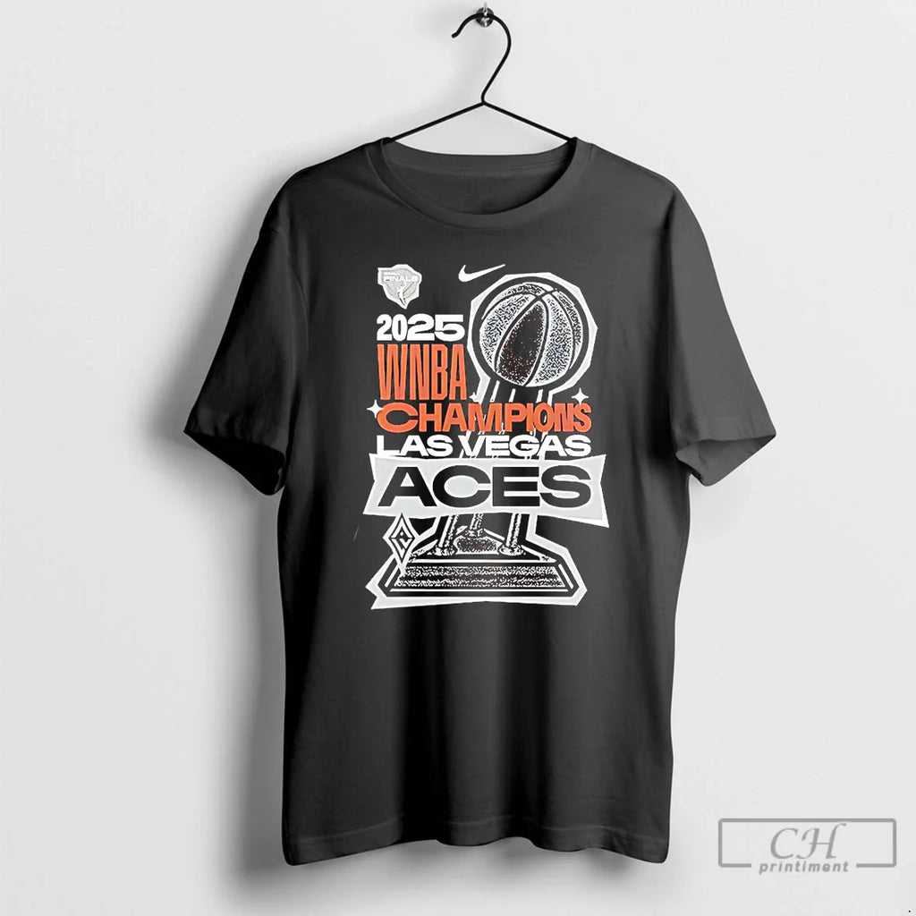 Classic Las Vegas Aces 2025 Wnba Champions Trophy T Shirts
