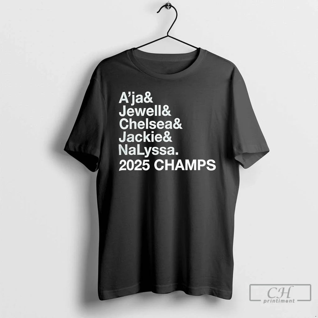 Classic Las Vegas Aces Aja Jewell Chelsea Jackie Nalyssa 2025 Champs T Shirts