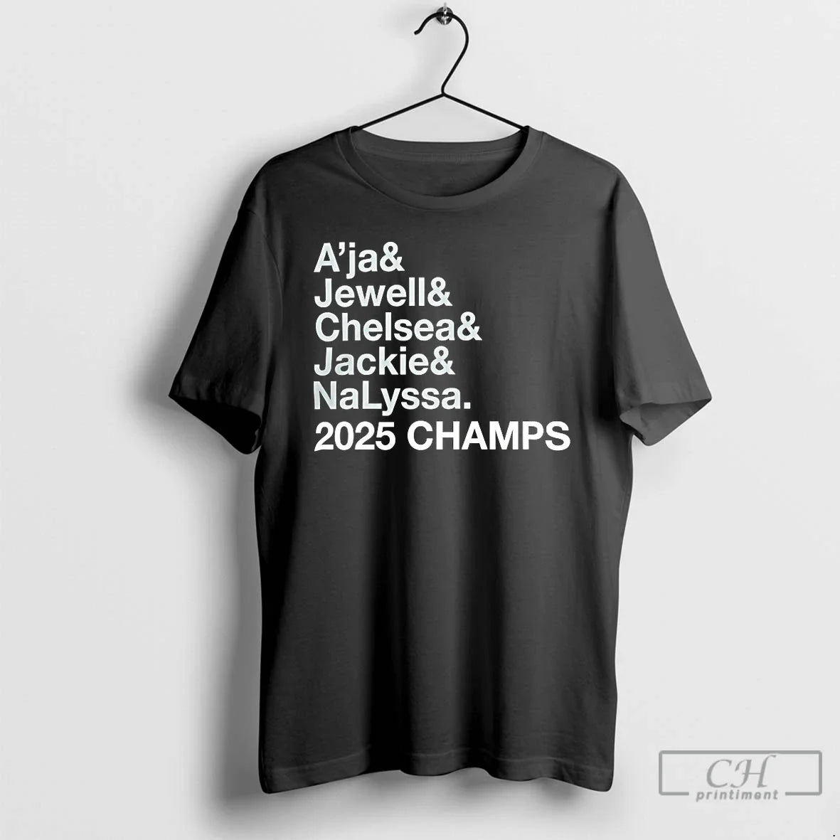 Classic Las Vegas Aces Aja Jewell Chelsea Jackie Nalyssa 2025 Champs T Shirts