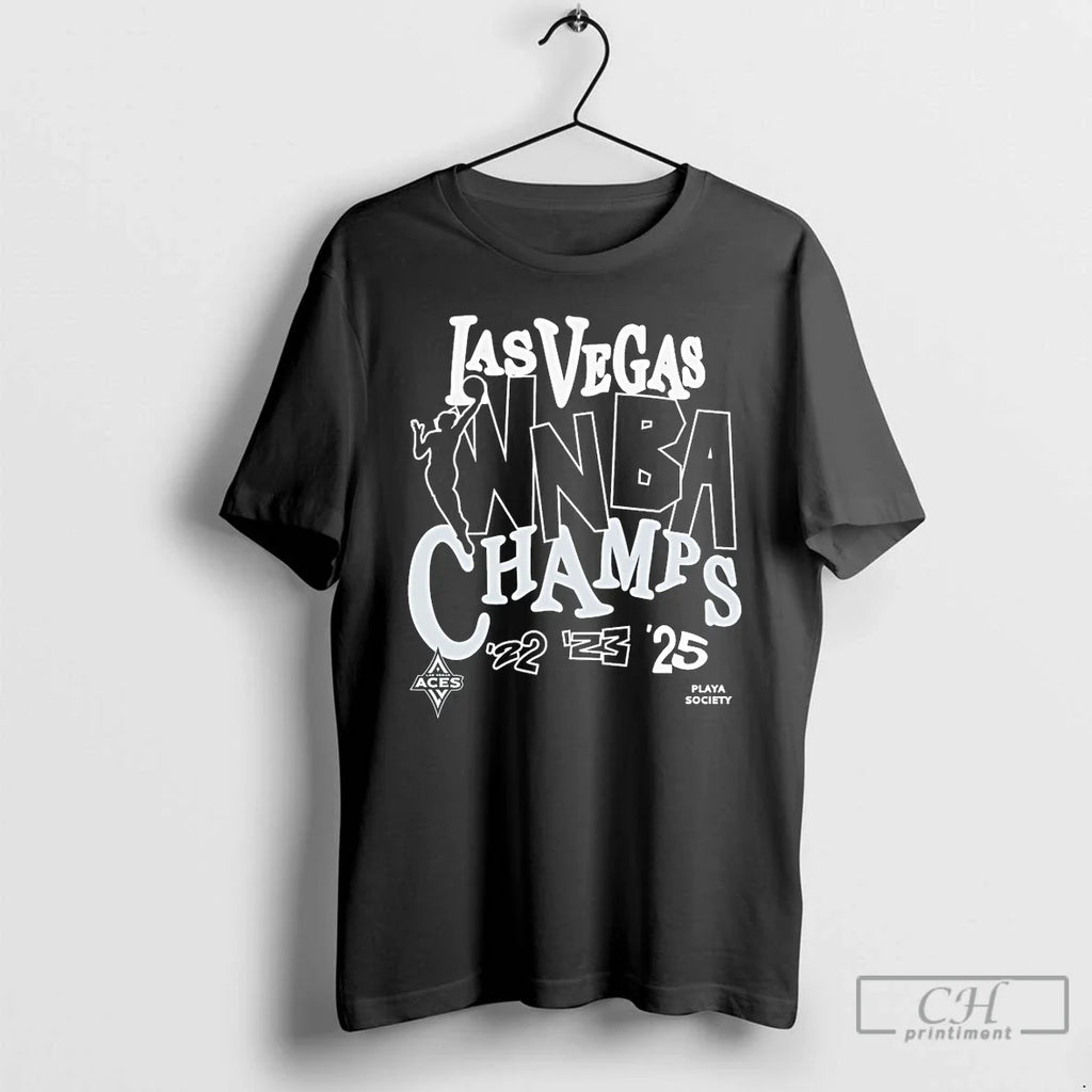 Classic Las Vegas Aces Playa Society 2025 Wnba Finals Champions T Shirts
