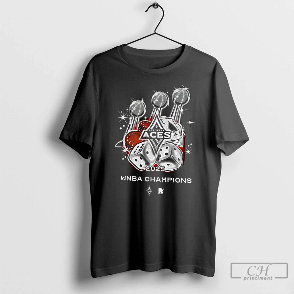 Classic Las Vegas Aces Three Time Wnba Champions 2025 Basketball Logo T Shirts