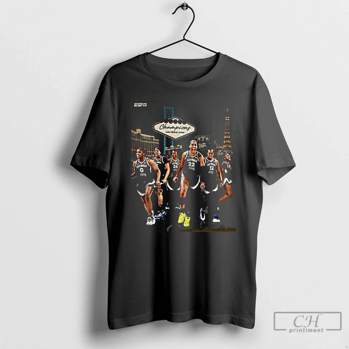 Classic Las Vegas Aces Wnba 2025 All Team City Skyline Espn T Shirts