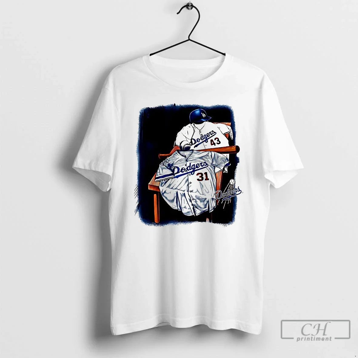 Classic Los Angeles Dodgers Jersey Number 31 43 T Shirts