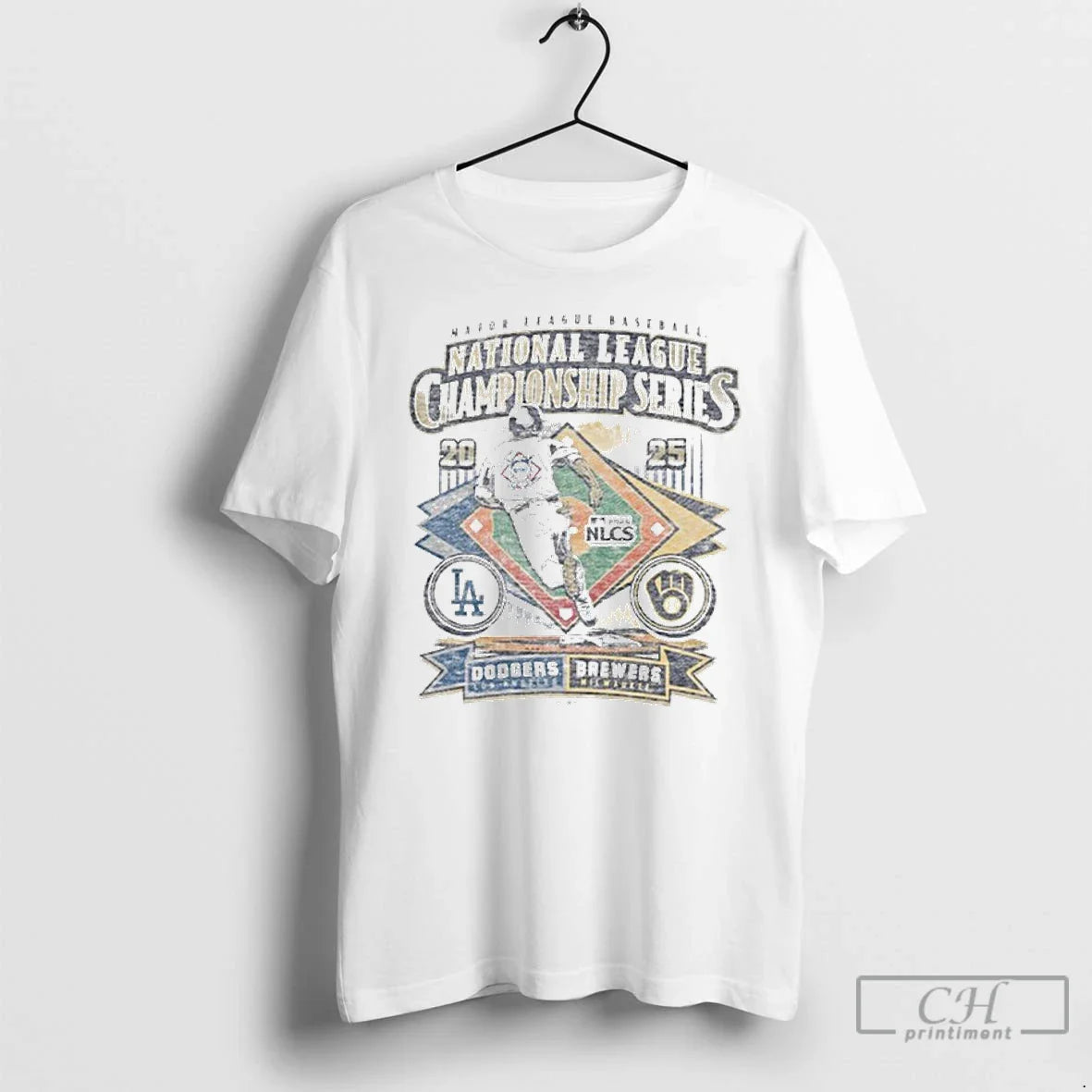 Classic Milwaukee Brewers Vs La Dodgers 2025 Nlcs Match Up Dueling Franklin T Shirts