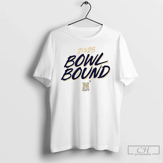 Classic Navy Midshipmen 2025 Bowl Bound Logo T Shirts