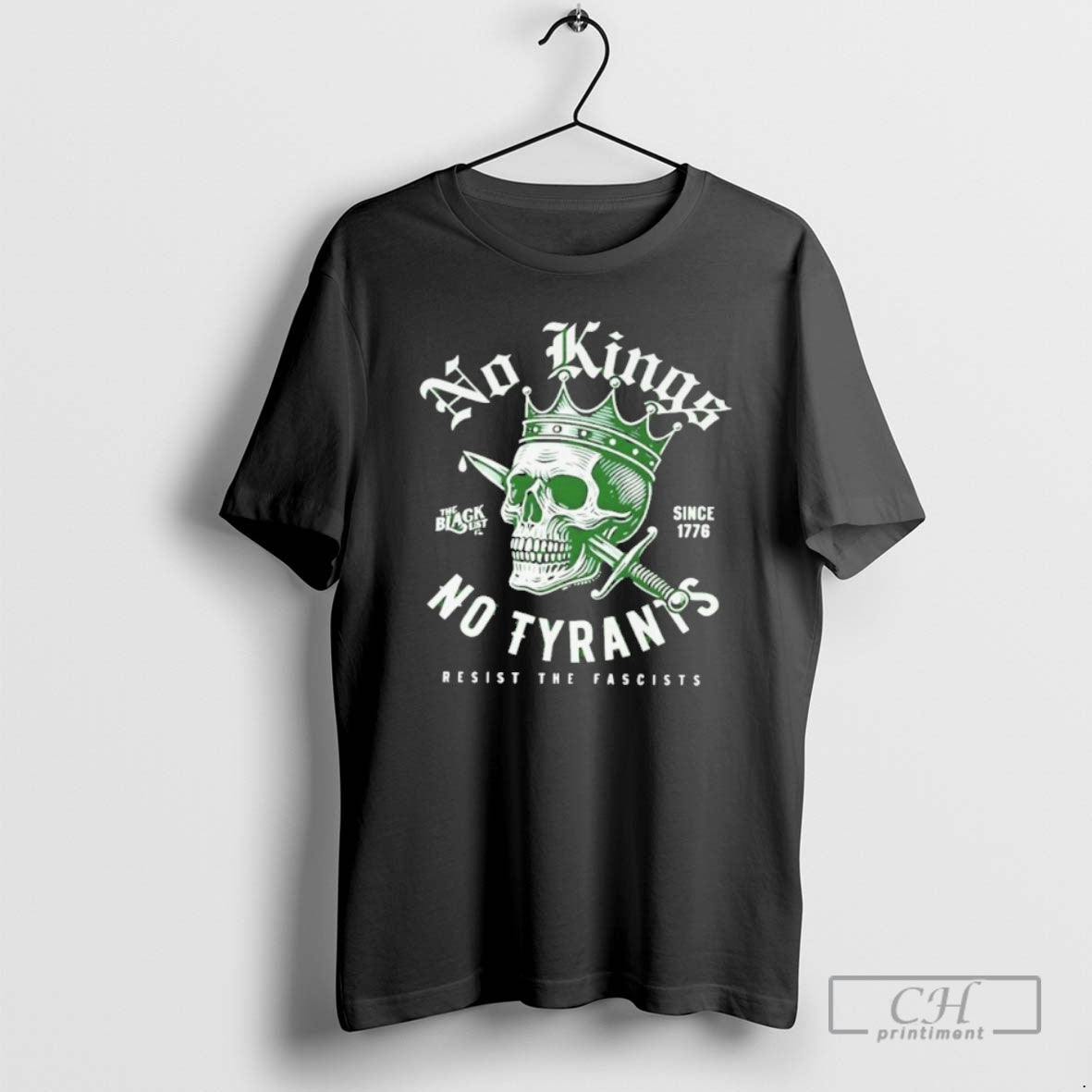 Classic No Kings No Tyrants Skull Protest Resist The Fascists Since 1776 Shirt Sweater