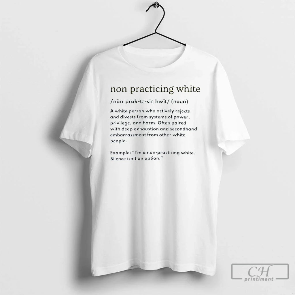 Classic Non Practicing White Definition Noun Mens White Tee T Shirts