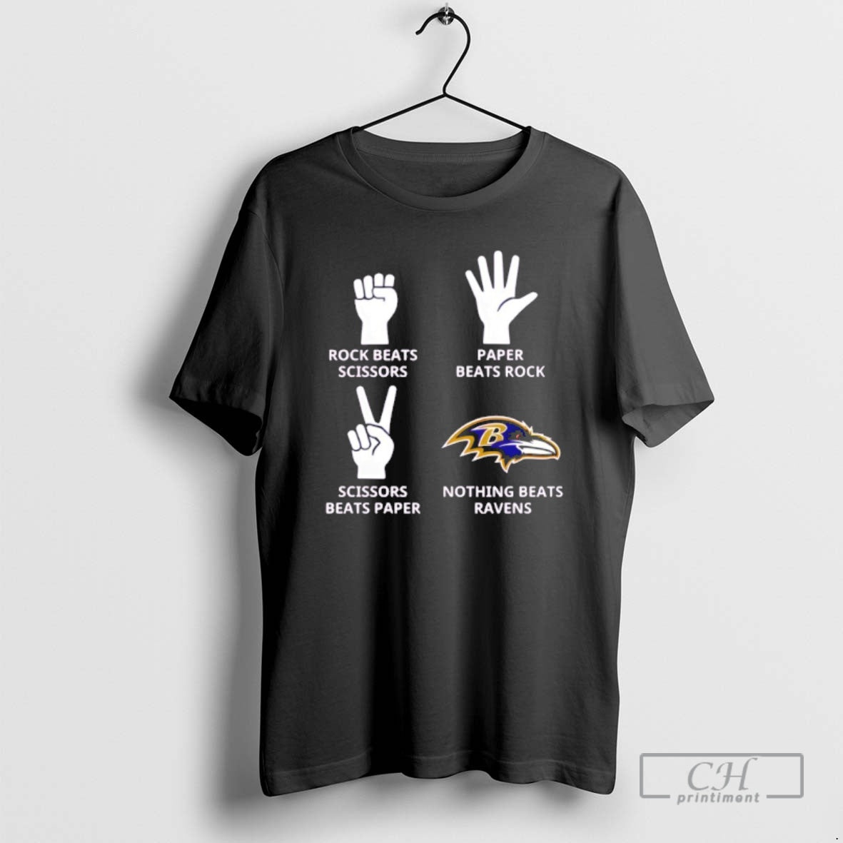 Classic Nothing Beats Baltimore Ravens Rock Beats Scissors Paper Beats Rock Shirt Sweater