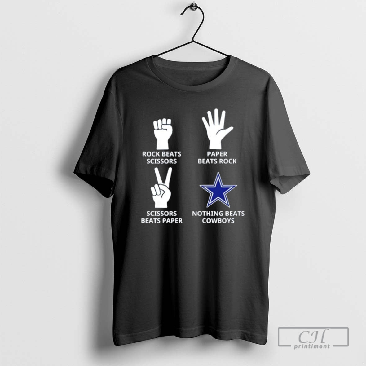 Classic Nothing Beats Dallas Cowboys Rock Beats Scissors Paper Beats Rock Shirt Sweater