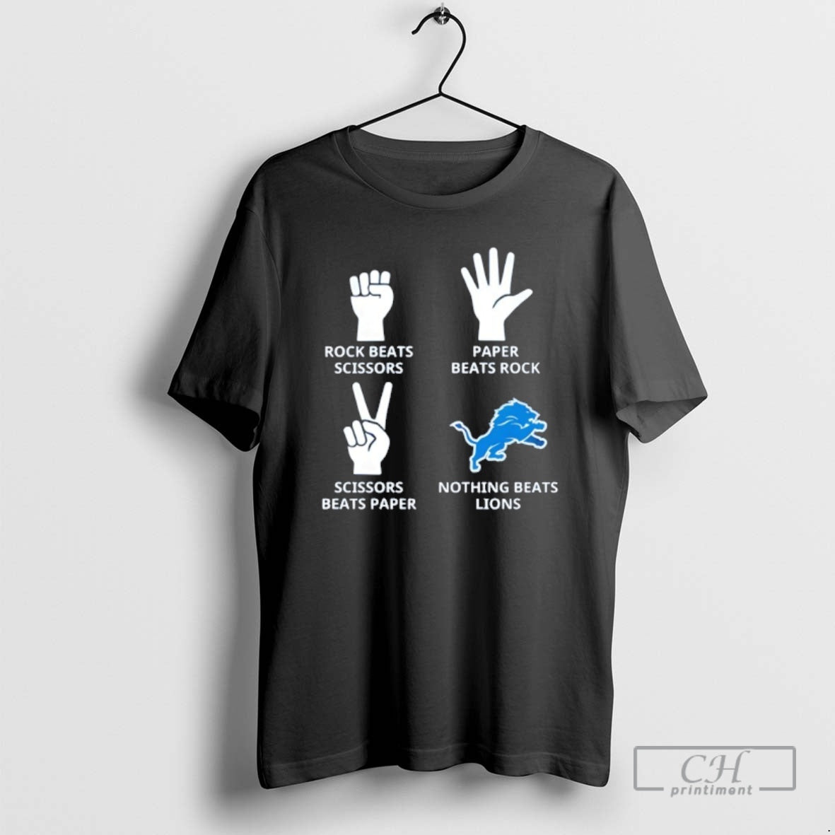 Classic Nothing Beats Detroit Lions Rock Beats Scissors Paper Beats Rock Shirt Sweater