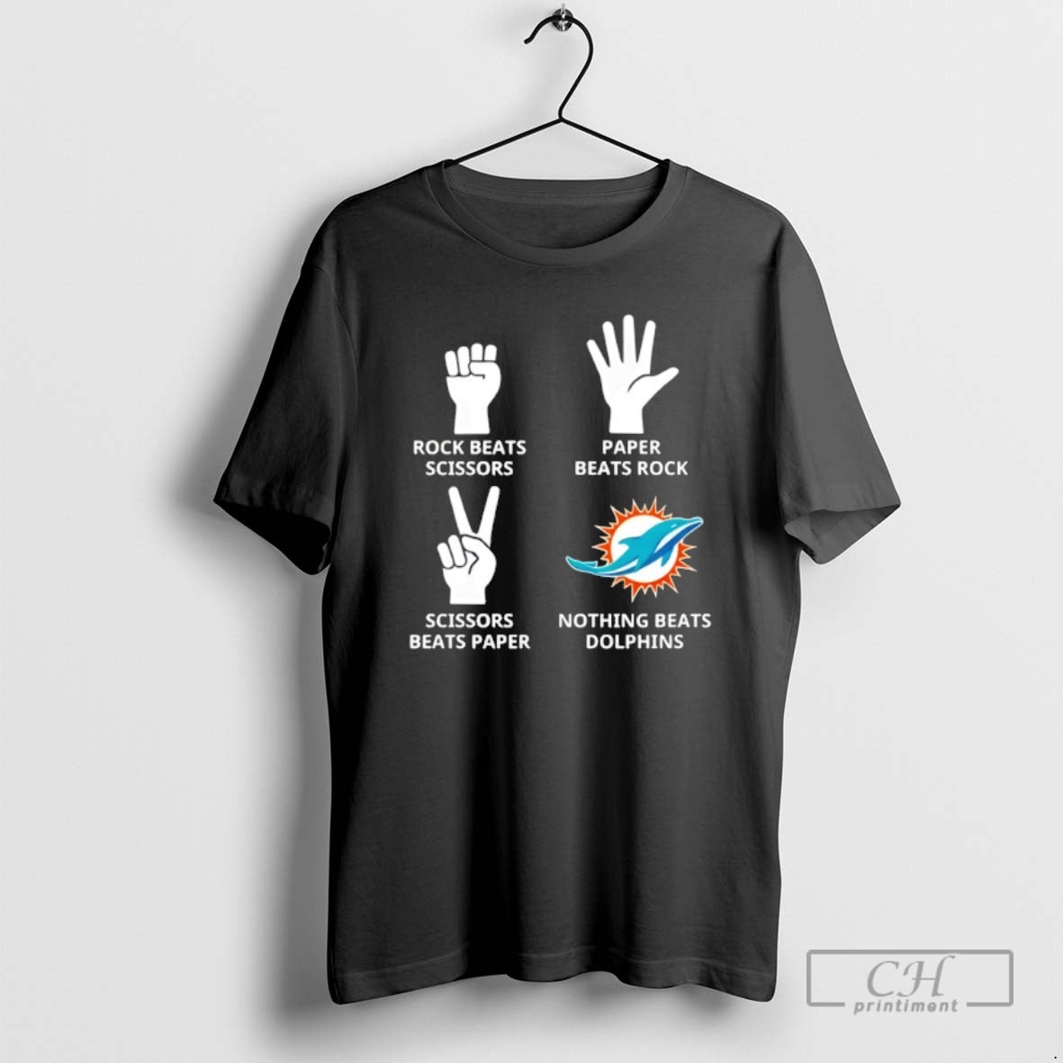 Classic Nothing Beats Miami Dolphins Rock Beats Scissors Paper Beats Rock Shirt Sweater
