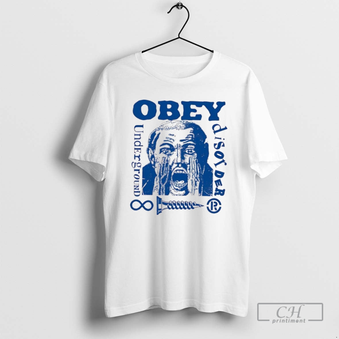 Classic Obey Records Underground Disosder Shirt Sweater