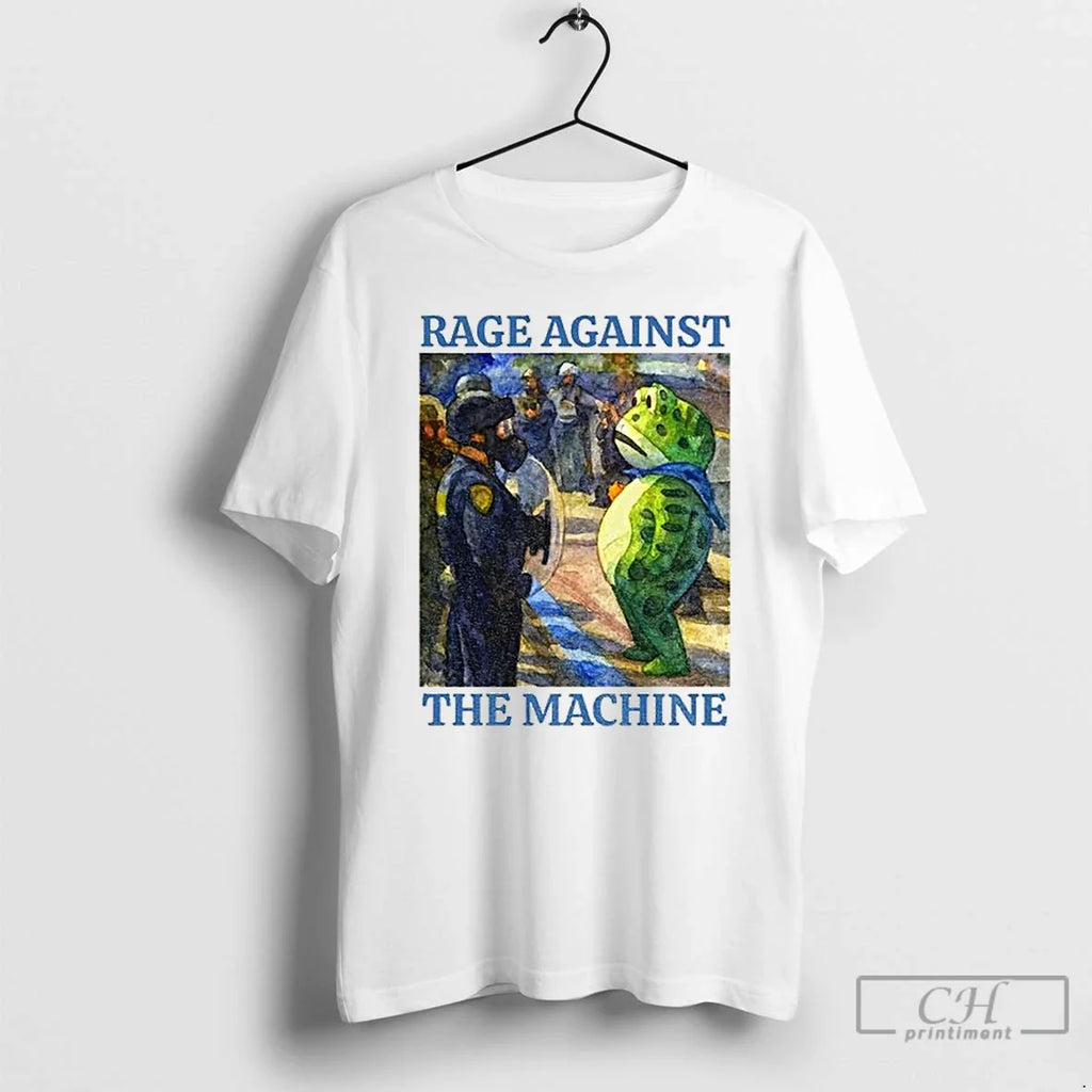 Classic Portland Frog Protest Rage Against The Machine Art Political T Shirts