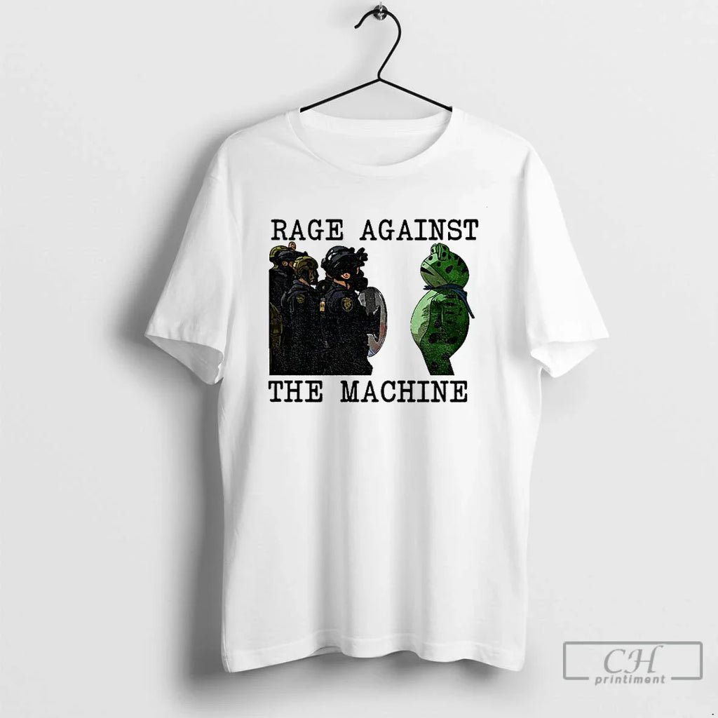 Classic Portland Frog Protest Rage Against The Machine Poland 2025 Political T Shirts