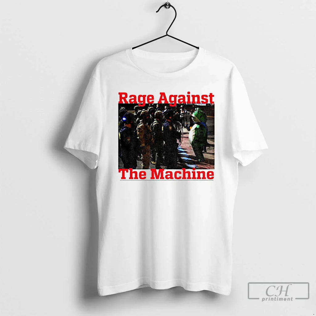 Classic Portland Frog Rage Again The Machine Protest T Shirts