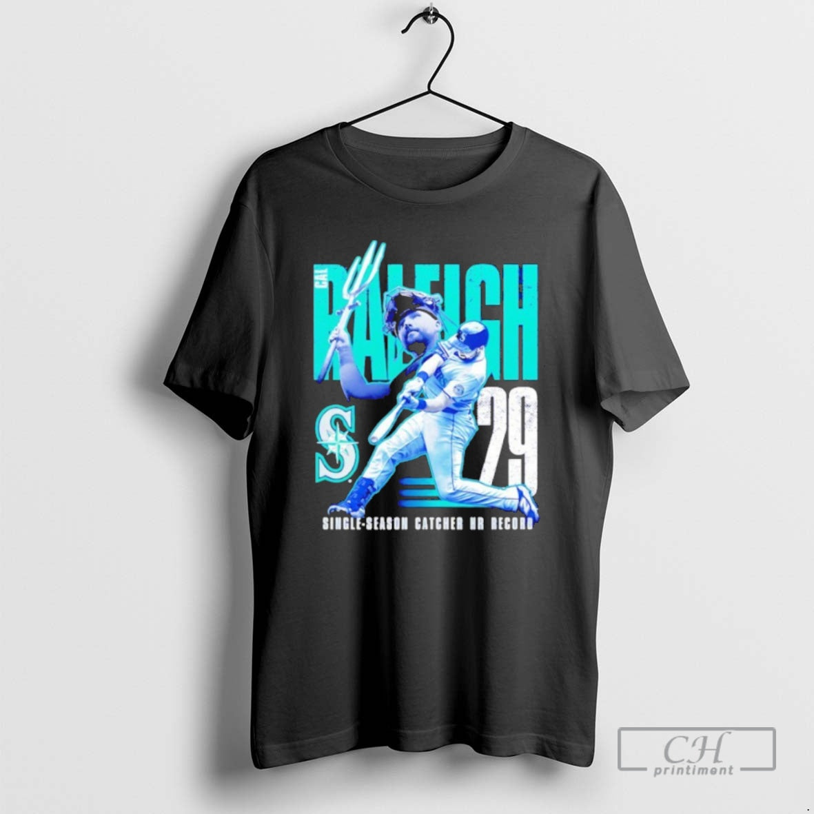 Classic Postseason Cal Raleigh Seattle Mariners Catcher Home Run Record Shirt Sweater